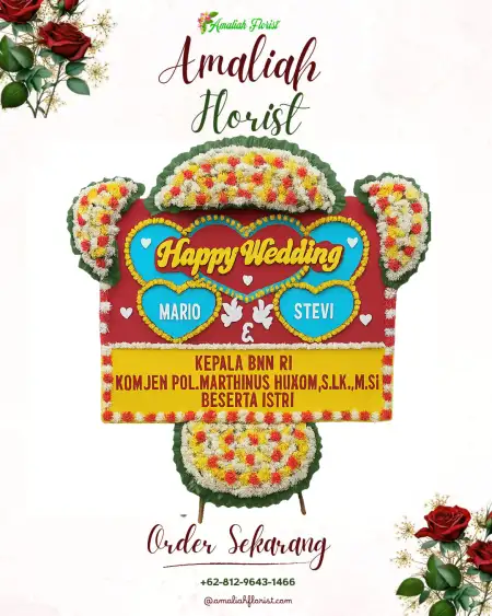 Papan Bunga Pernikahan Serag